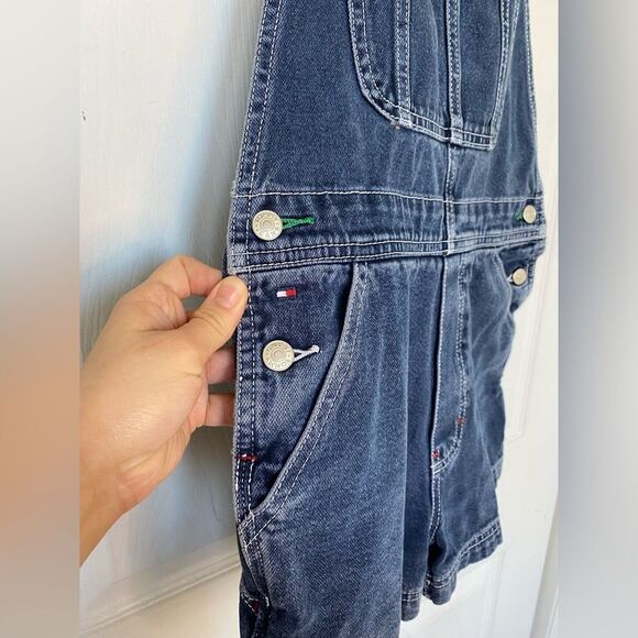 Y2K/ 90s Beyonce Tyra Banks Tommy Hilfiger Jean Overalls - Picture 3 of 11